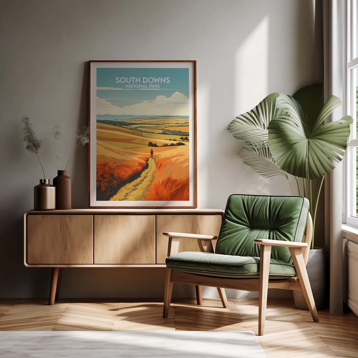 South Downs National Park Travel Poster, Custom Personalised - Image 2