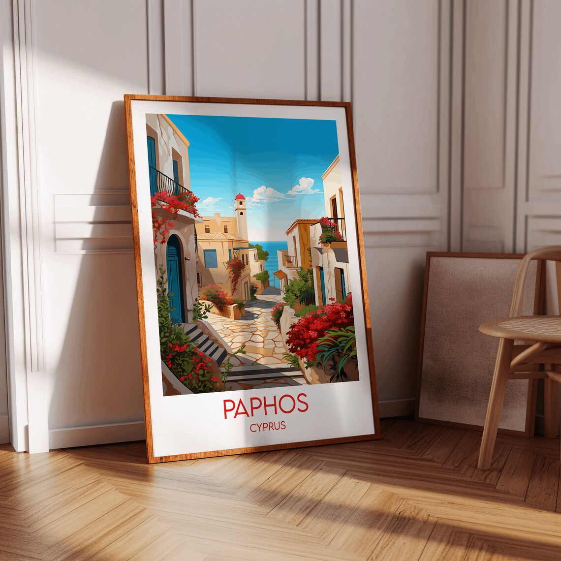 Paphos Travel Poster, Custom Personalised Gift - Image 2