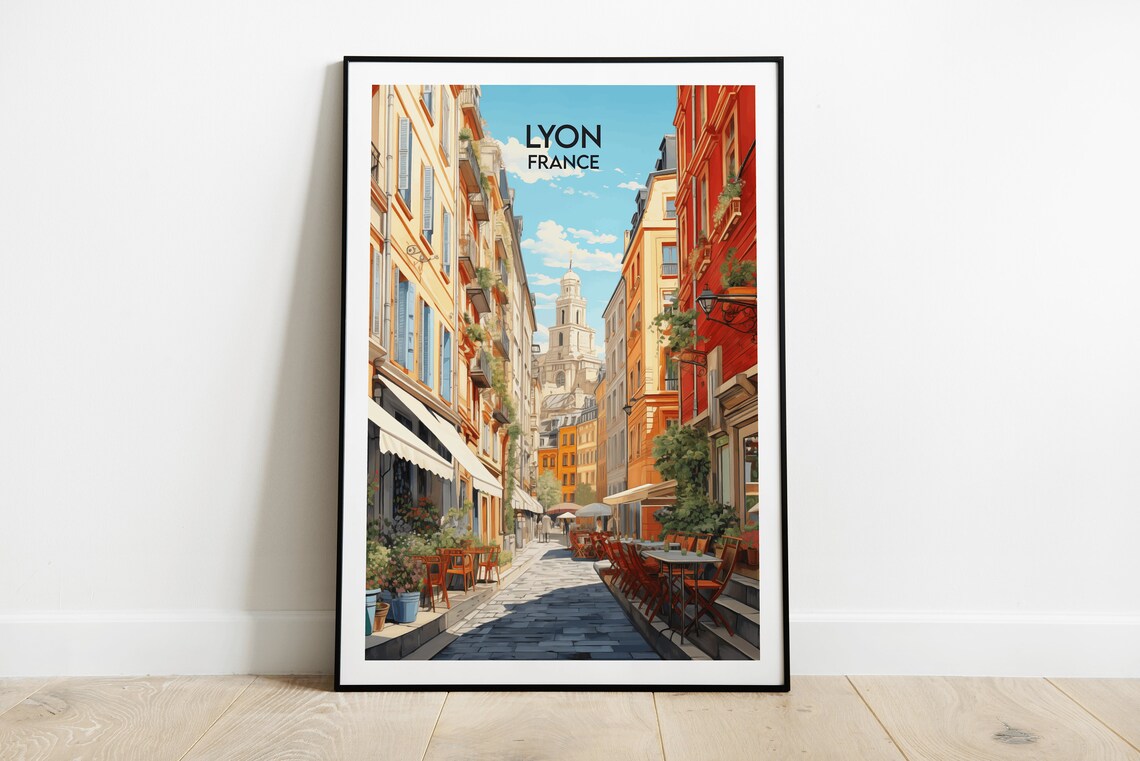 Lyon Travel Poster, France Custom Personalized