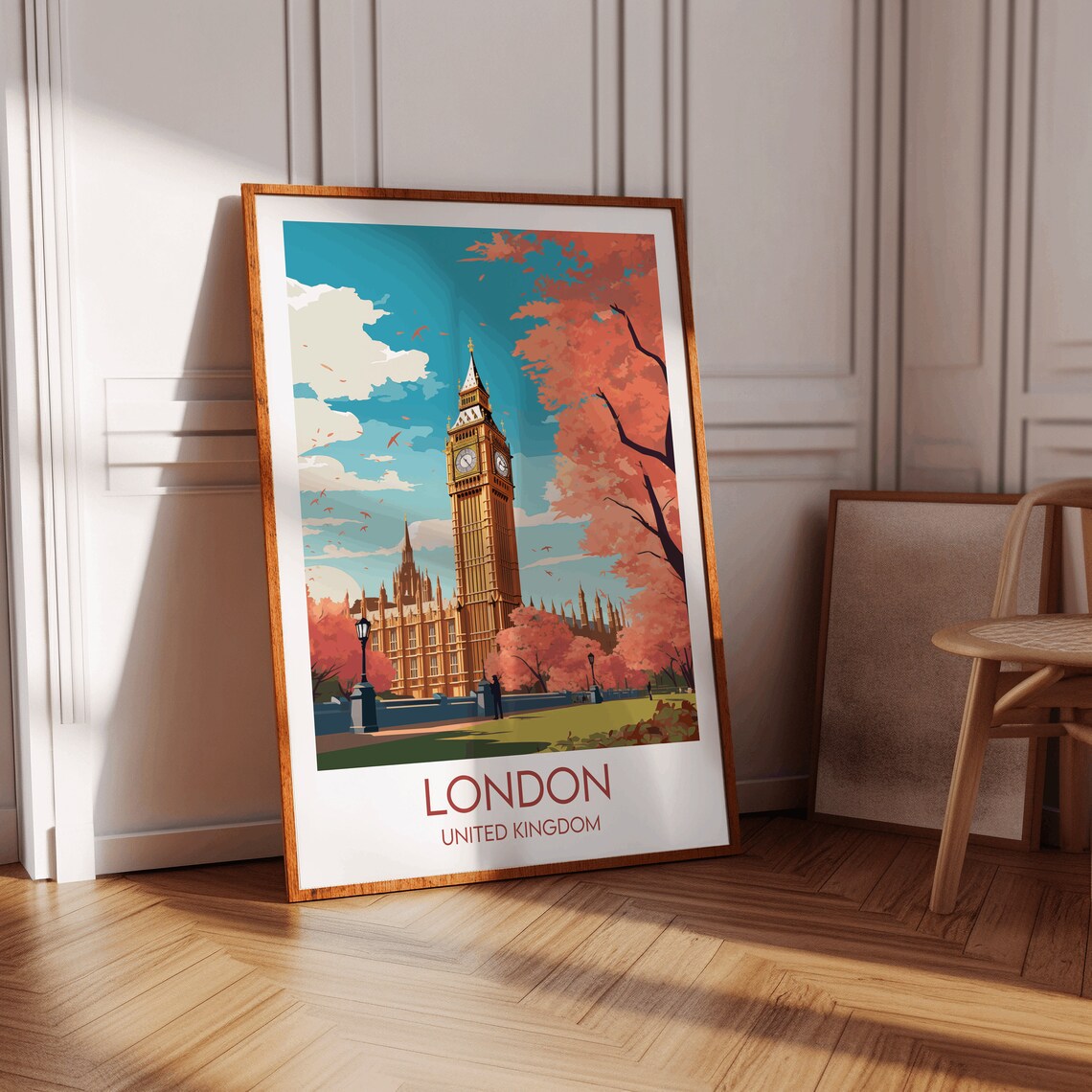 London United Kingdom Big Ben Golden Hour City Landmark Poster - Image 2