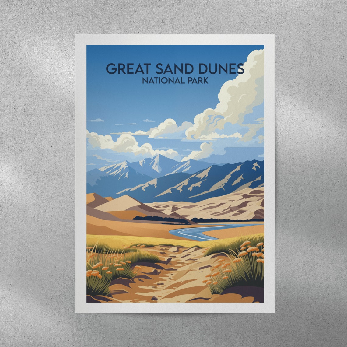 Great Sand Dunes National Park Colorado Desert Dunes Travel Poster - Image 4