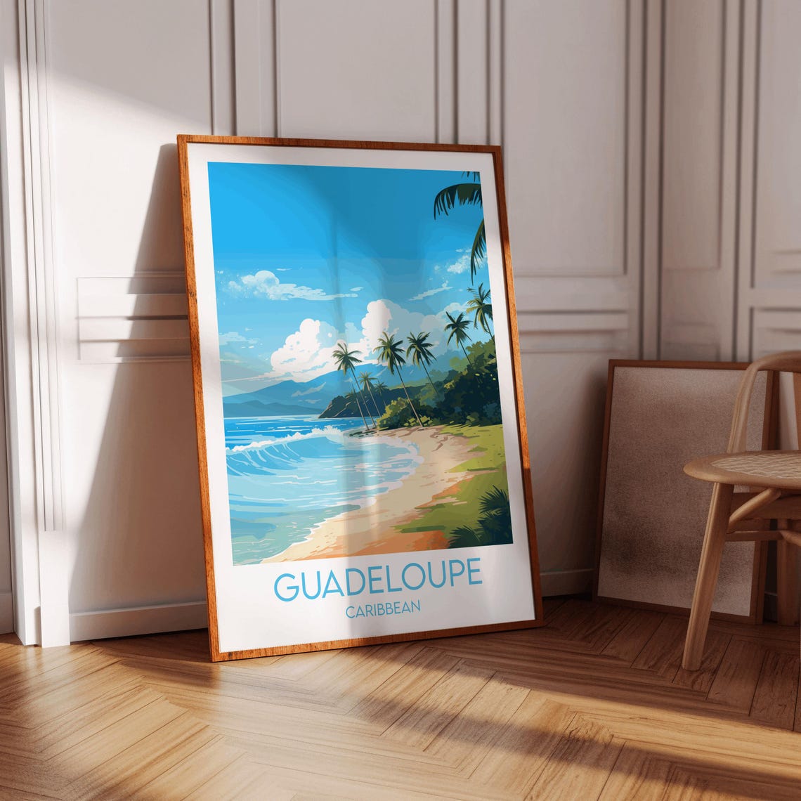 Guadeloupe Travel Print Caribbean Poster Custom Personalised Wedding Birthday Gift - Image 3