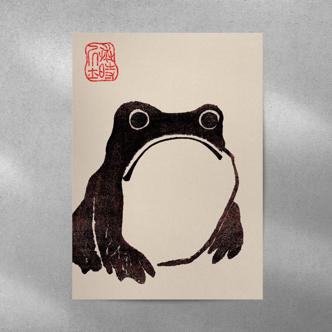 Japanese Frog Wabi Sabi Poster Print, Vintage Style - Image 5