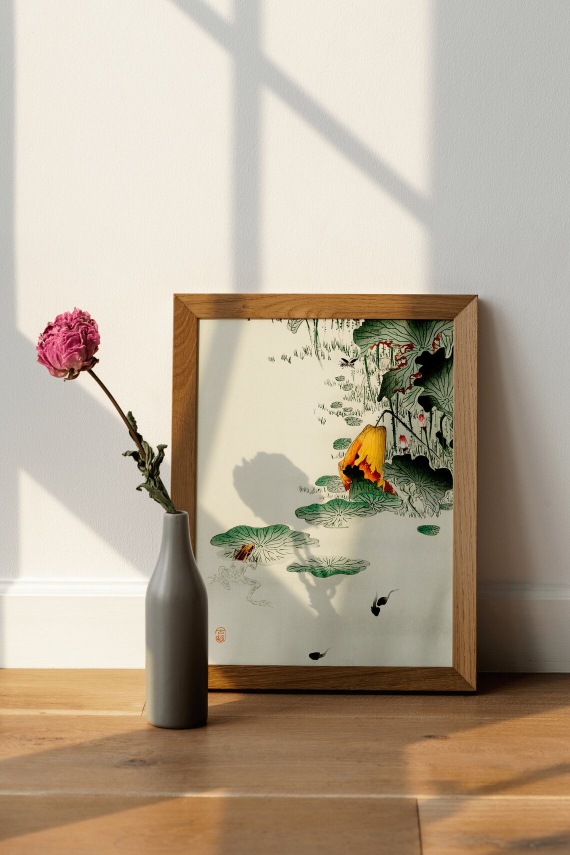 Japanese Tadpole Frogs, Woodblock Illustration Art Print - Image 5