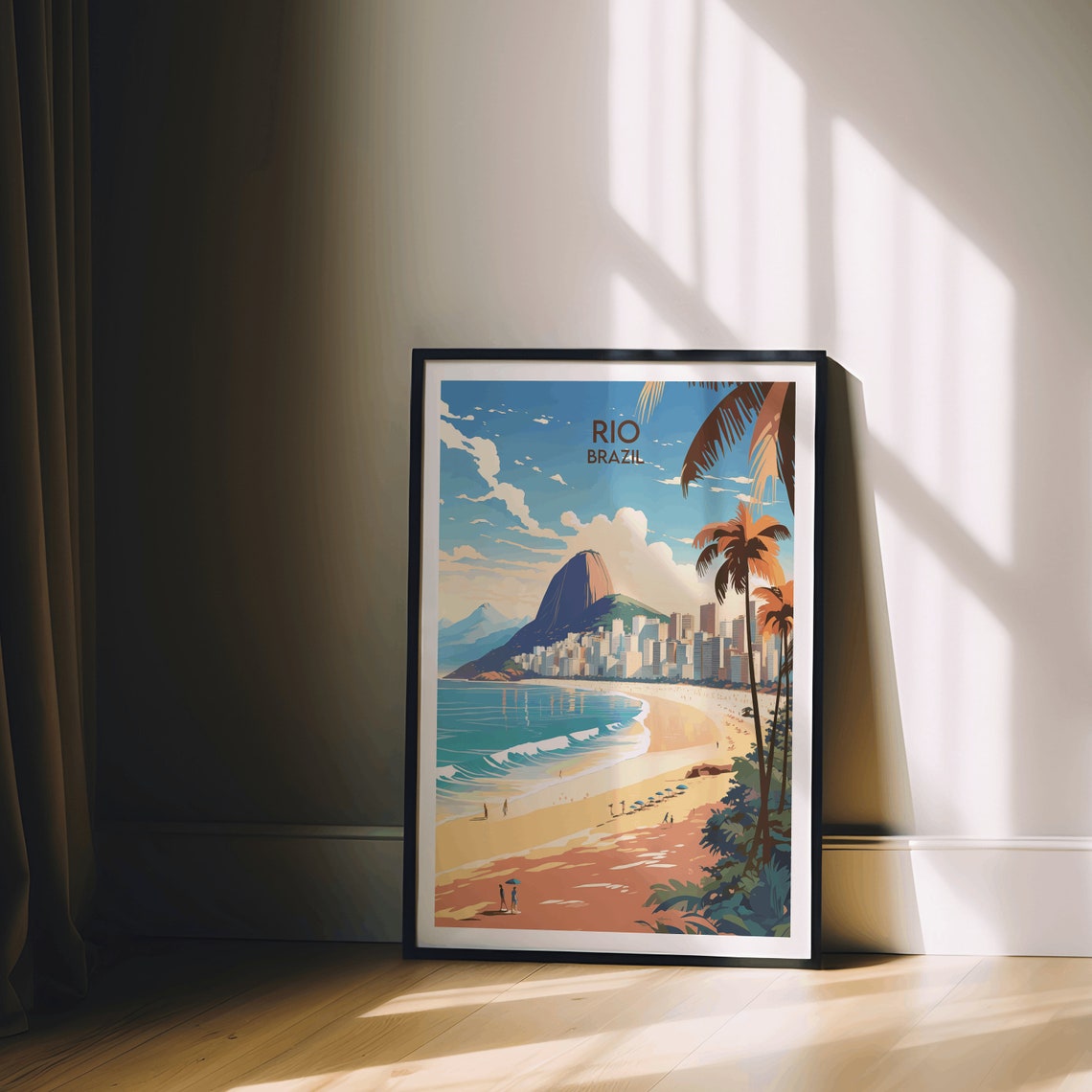 Rio De Janeiro Travel Print Brazil Poster Custom Personalised Wedding Birthday Gift - Image 2