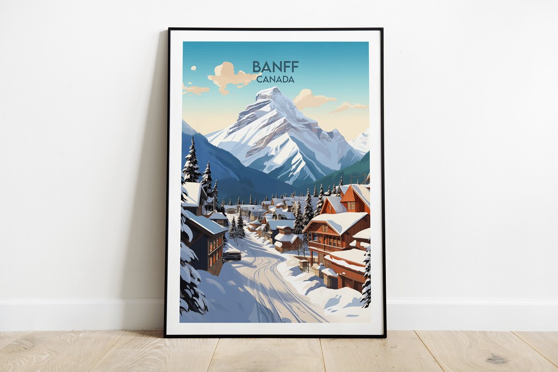 Banff Travel Poster, Custom Canada Place Art