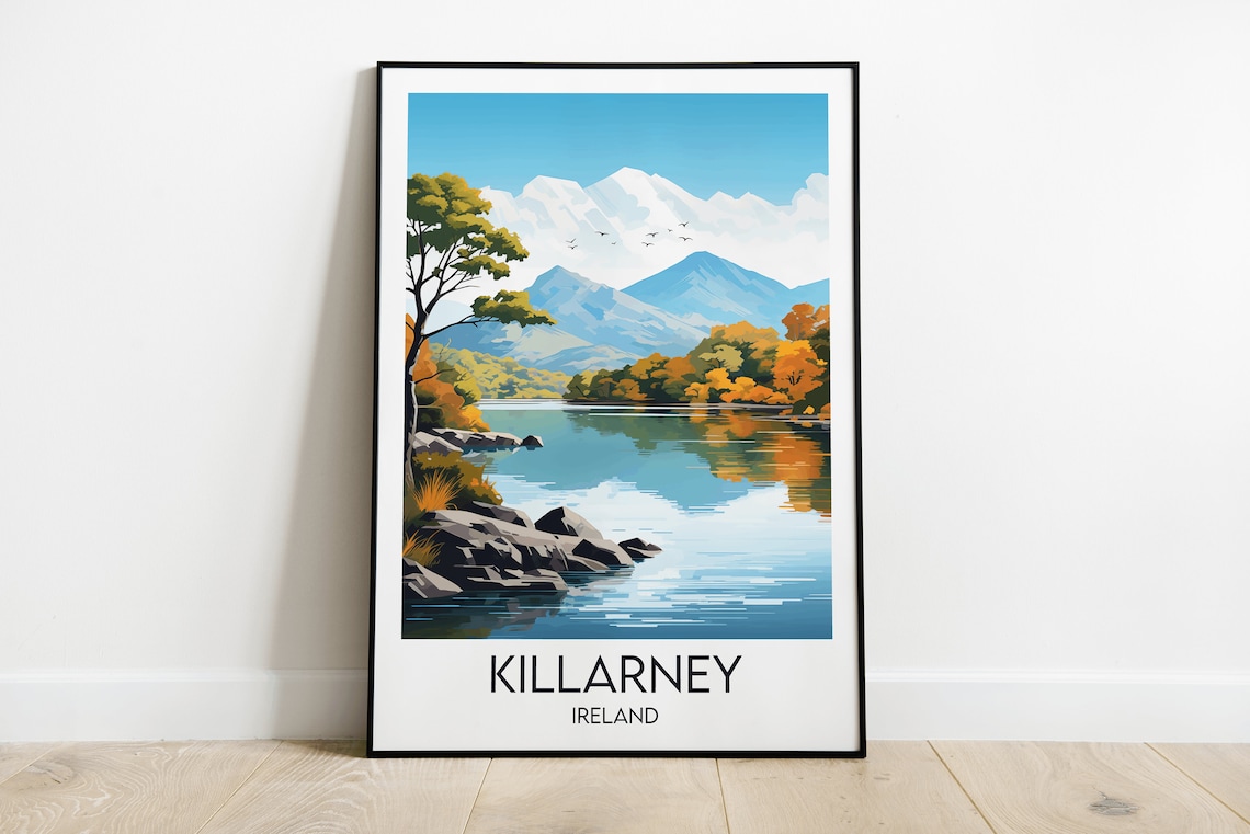 Killarney Travel Poster, Custom Personalised Gift