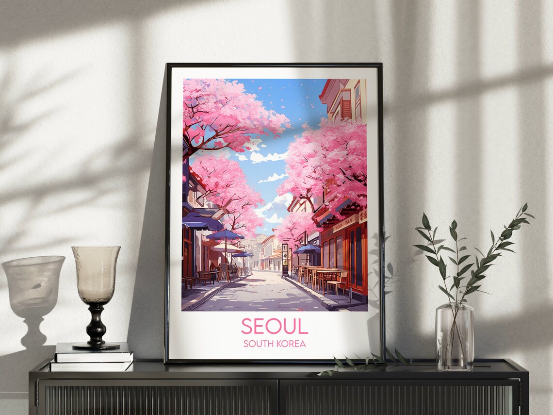 Seoul Travel Poster, South Korea Travel Print - Image 5
