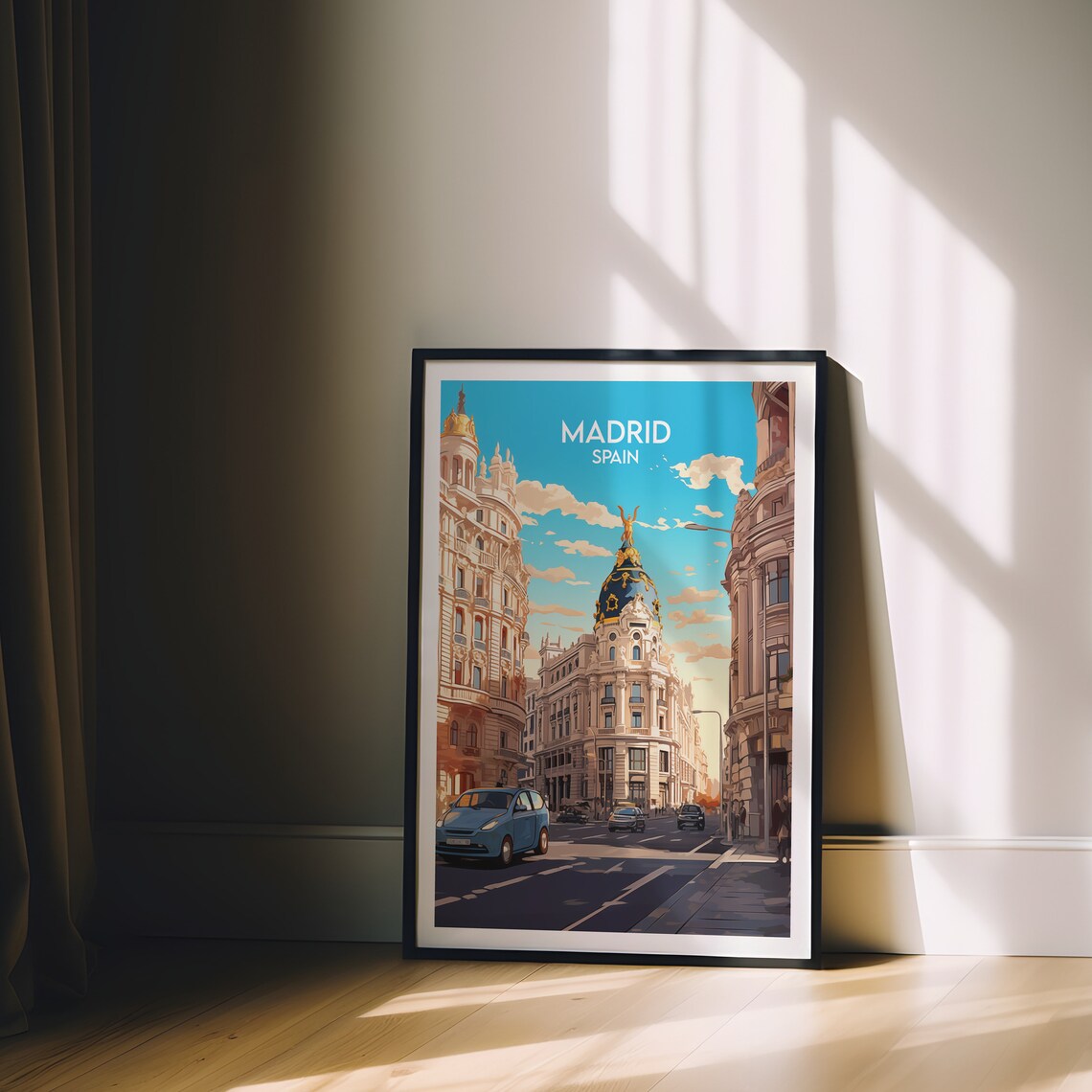 Madrid Travel Poster, Custom Personalised Gift - Image 2