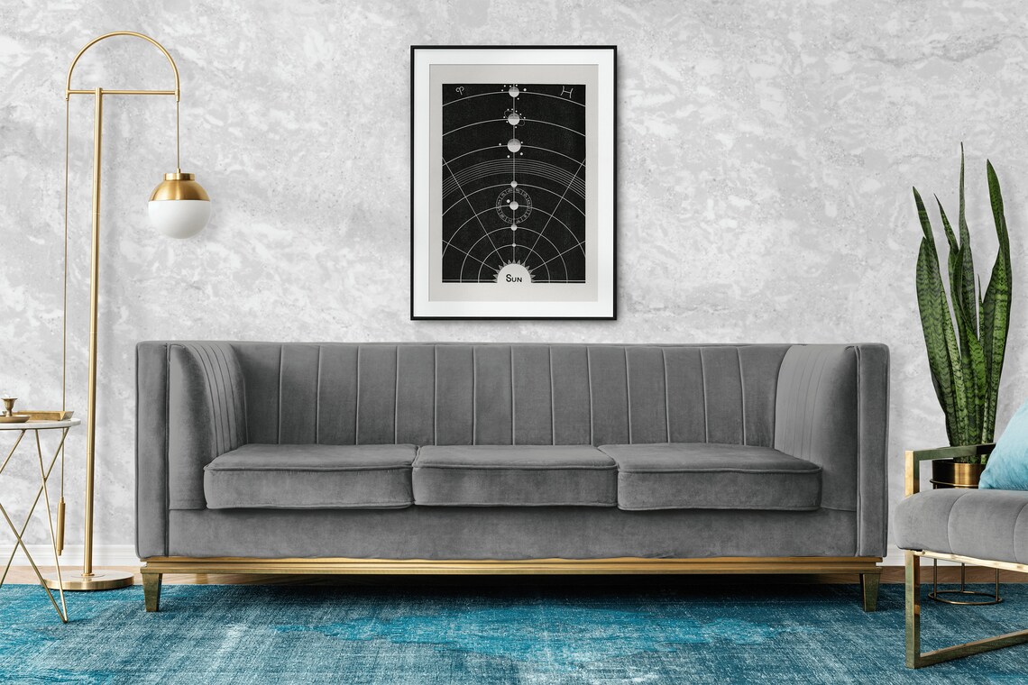 Vintage Solar System Orbits Astronomy Chart Sun Diagram Art Poster - Image 2