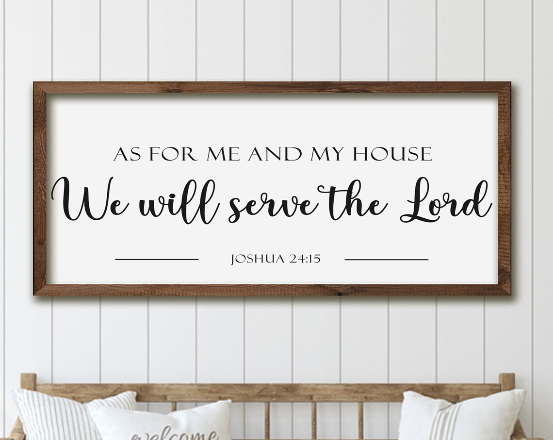 As For Me And My House Scripture Sign Art Print