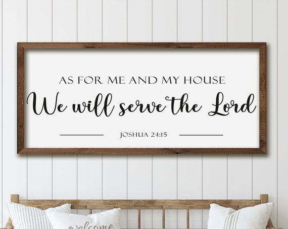 As For Me And My House Scripture Sign Art Print