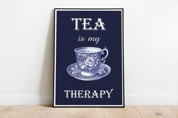 Tea Thearaphy Vintage Tea Print, Lifestyle Poster
