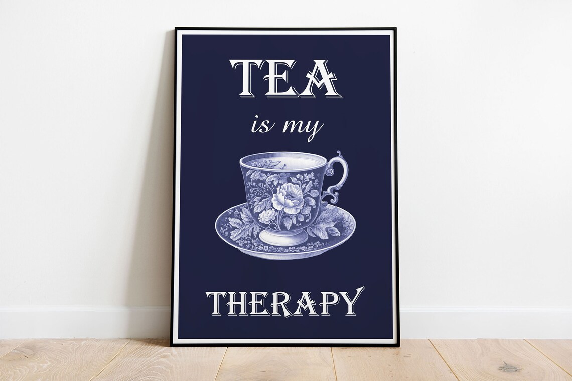 Tea Thearaphy Vintage Tea Print, Lifestyle Poster
