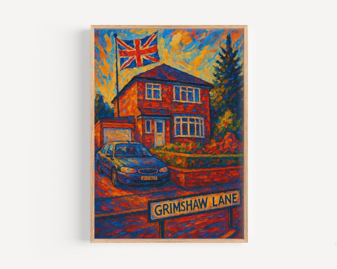 Custom Street Sign Family Home Portrait Art Print