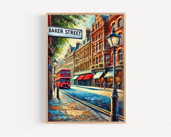 Baker Street London Art Print European Travel Poster