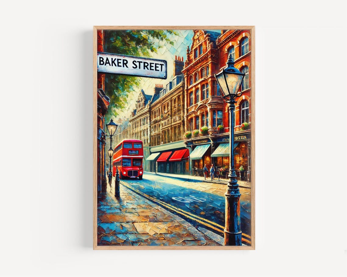 Baker Street London Art Print European Travel Poster