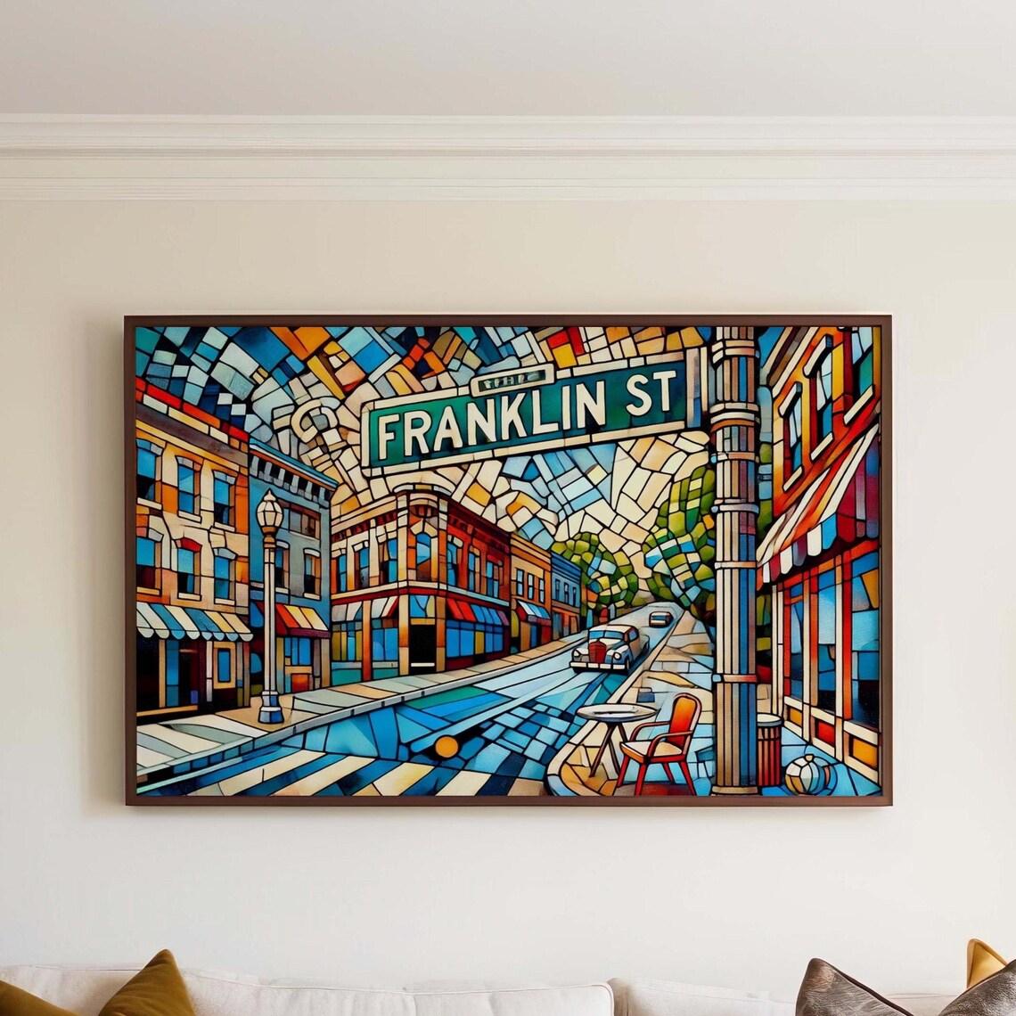 Franklin St Chapel Hill, North Carolina Travel Poster