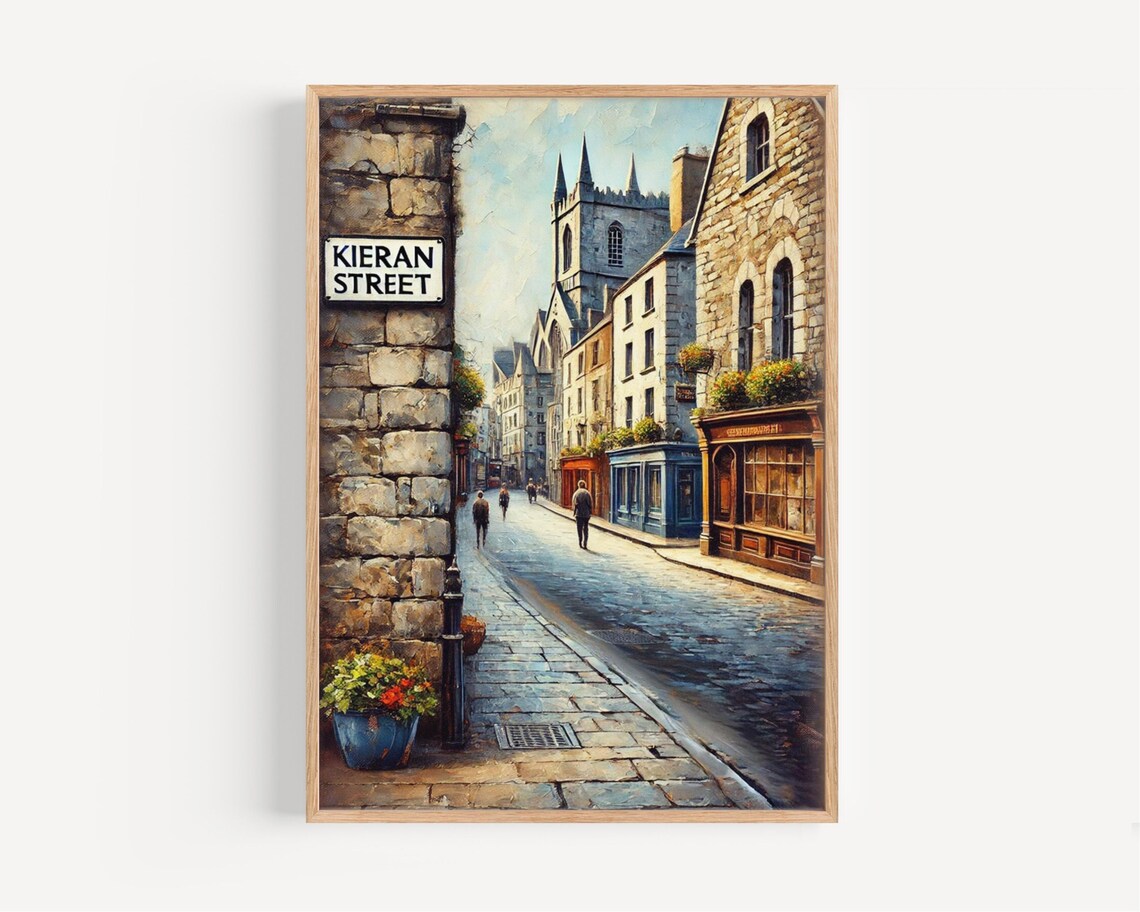 Kieran Street, Kilkenny Ireland Travel Poster