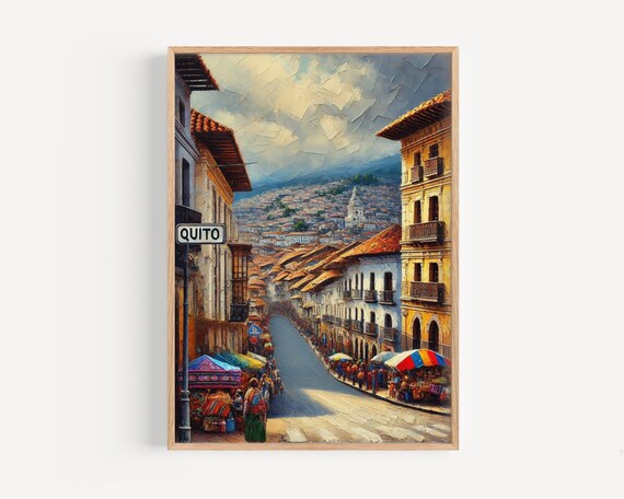 Ecuador Wall Art Quito Print Travel Poster South America Gift Housewarming Souvenir Decorative