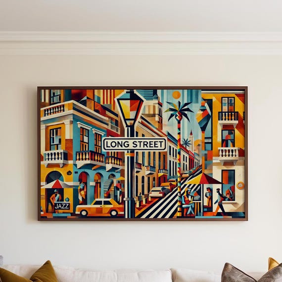Long Street Wall Art Cape Town Print South Africa Travel Poster Housewarming Gift Decor