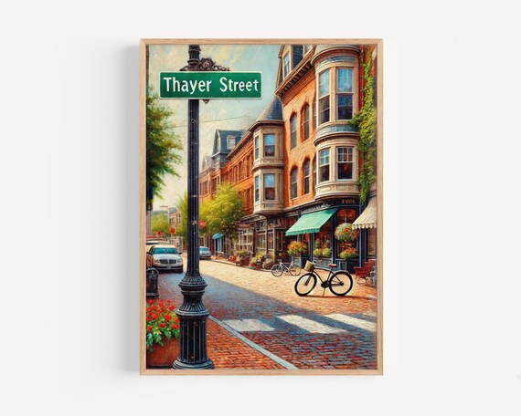 Thayer Street Providence Rhode Island Historic Brick Shops Art Print