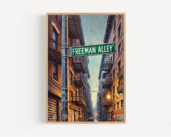 Freeman Alley NYC Bowery Travel Poster