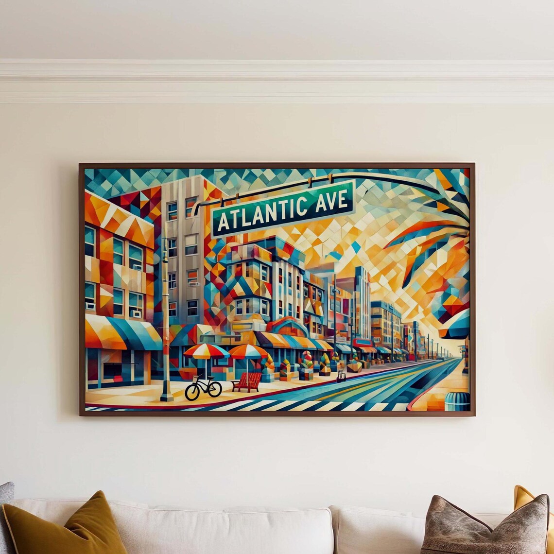 Atlantic Avenue New Jersey Boardwalk Mosaic Street Art Poster