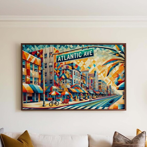 Atlantic Avenue New Jersey Boardwalk Mosaic Street Art Poster