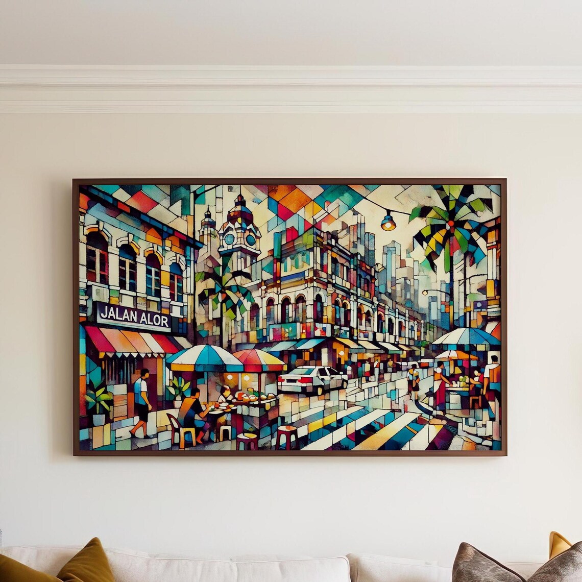 Jalan Alor Kuala Lumpur Travel Poster, Street Food Scene