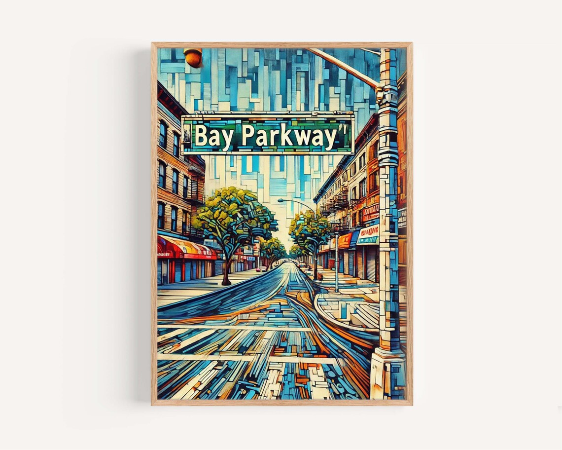 Bay Parkway Brooklyn Urban Travel Poster