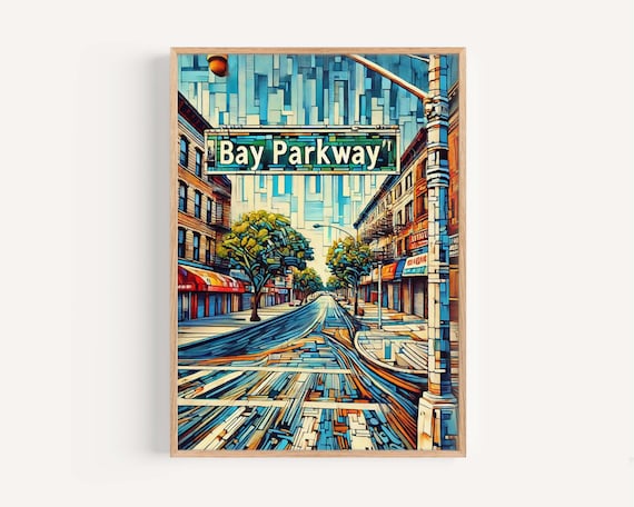 Bay Parkway Brooklyn Urban Travel Poster