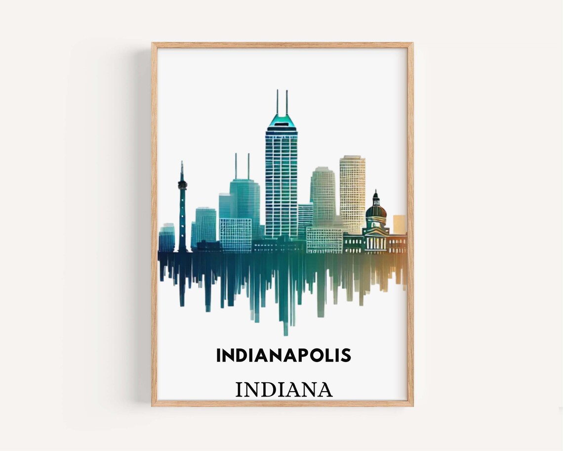 Indiana Indianapolis Travel Poster, Home Decor