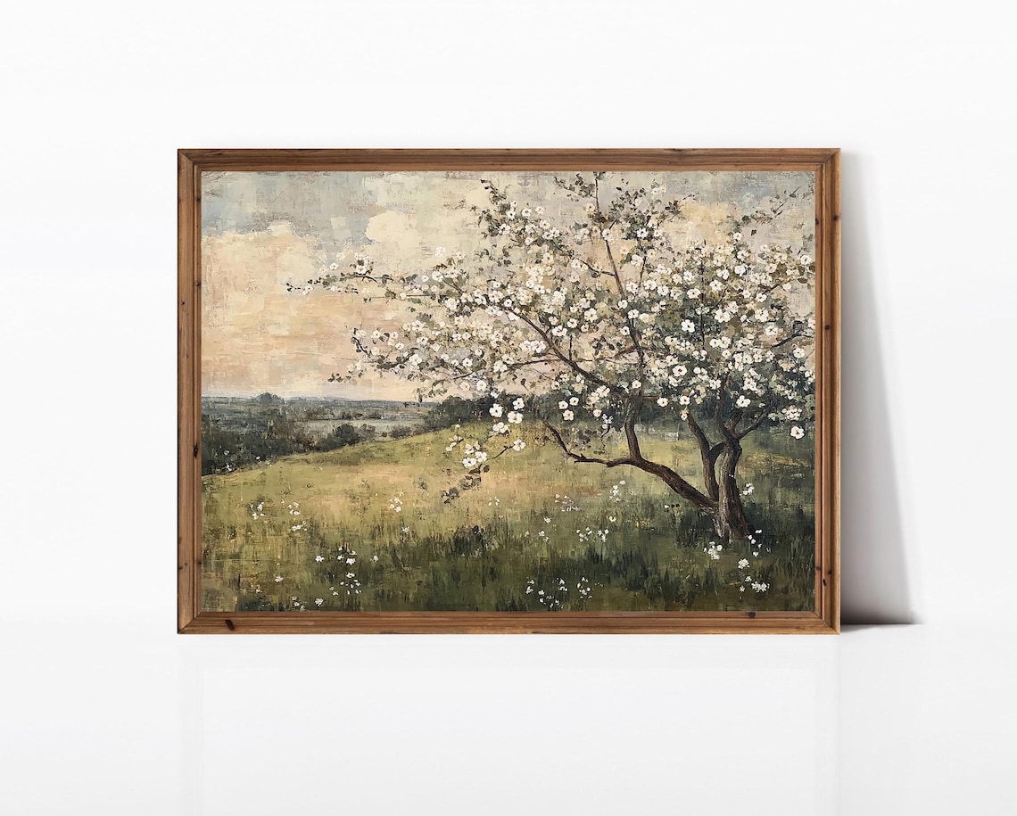 Spring Blossom Tree Vintage European Wall Art