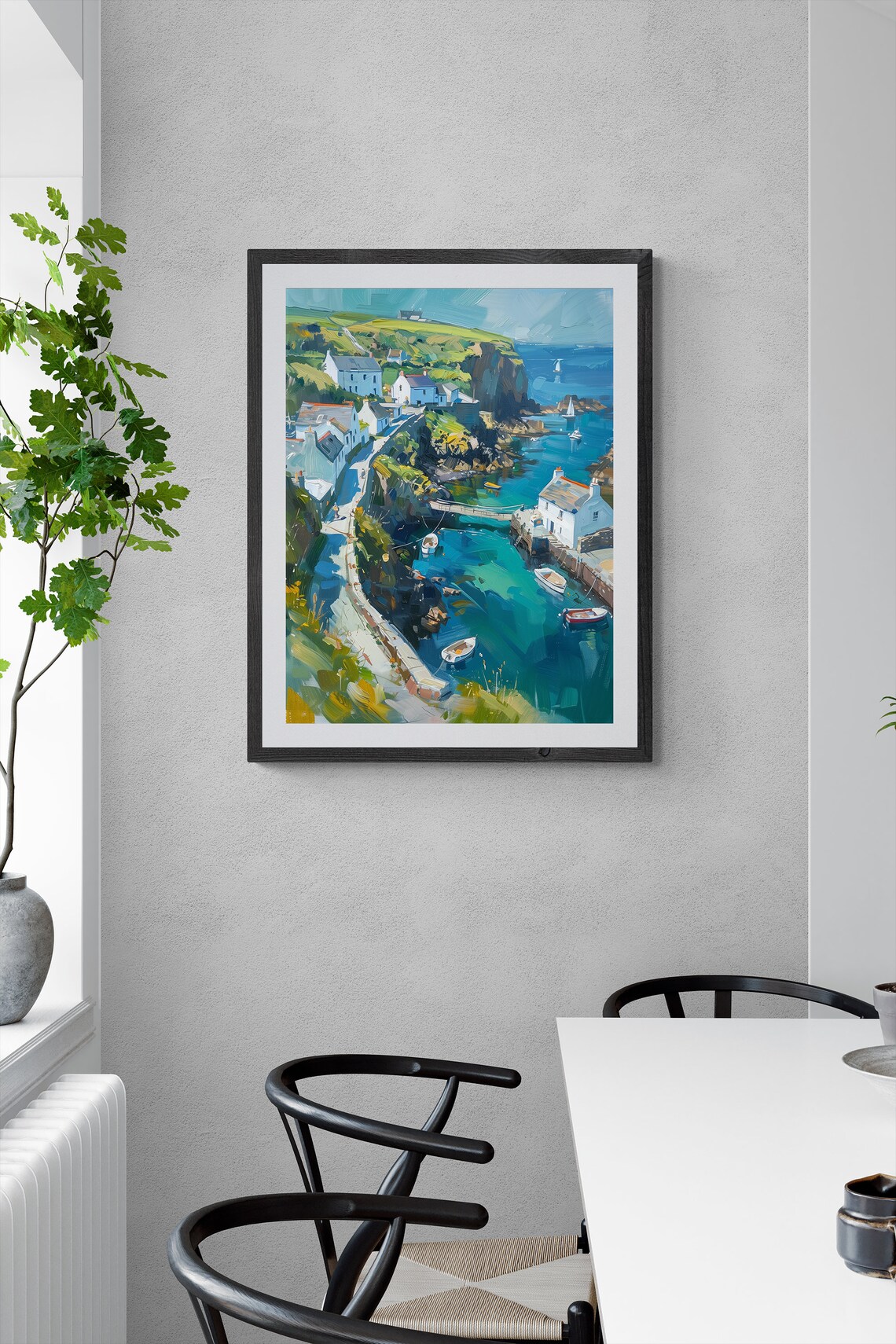 Mediterranean Coast Landscape Painting Poster Print - Image 3