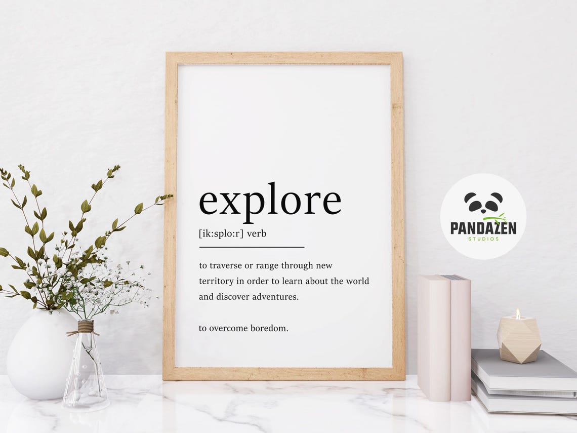 Explore Definition Overcome Boredom New Territory Travel Poster - Image 8