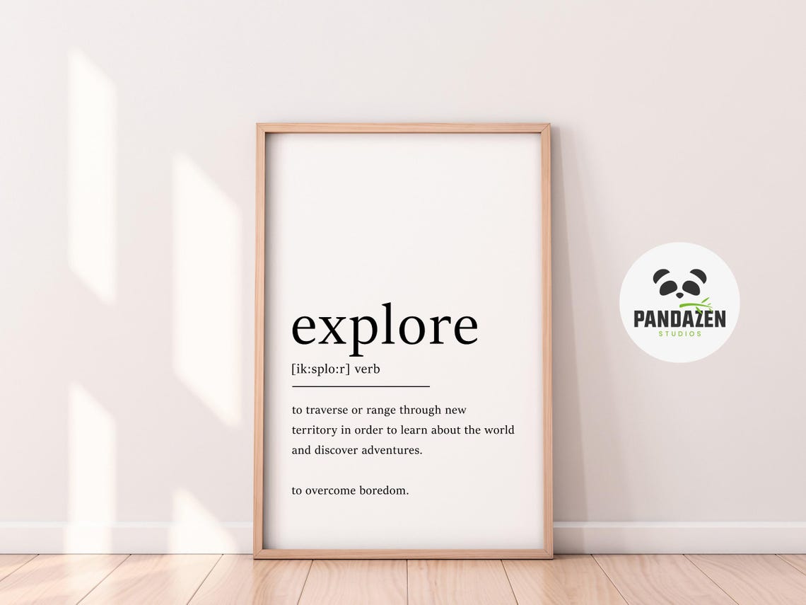 Explore Definition Overcome Boredom New Territory Travel Poster - Image 2