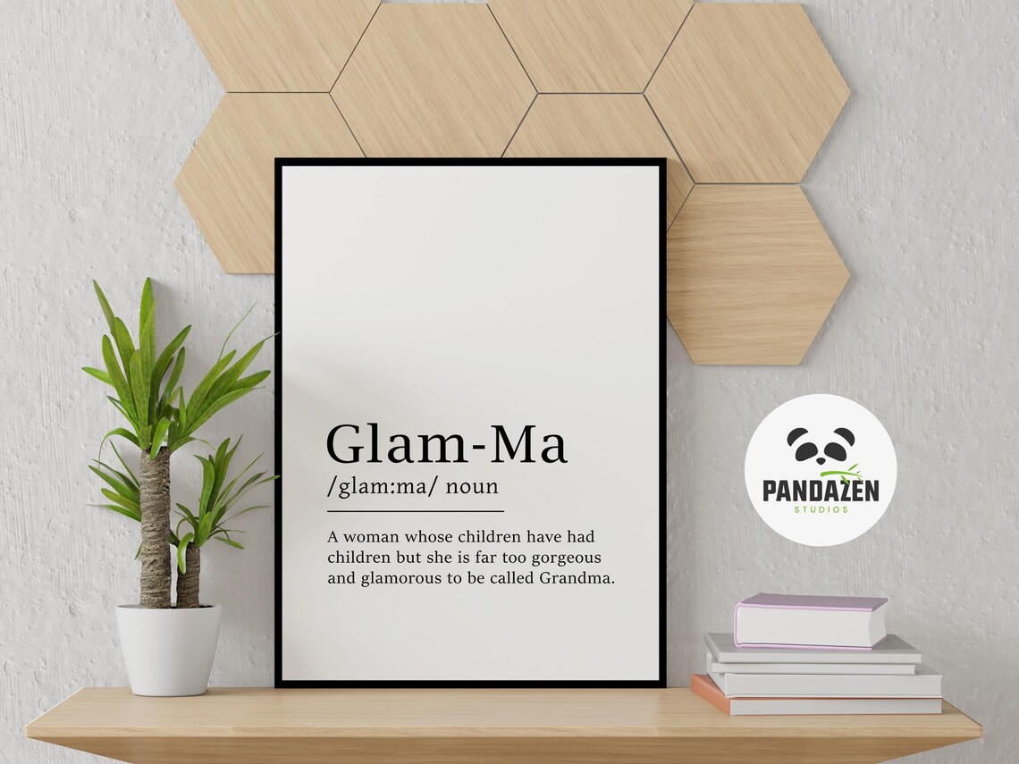 Glam Ma Definition Funny Typography Poster Gift for Glamorous Grandmas - Image 6