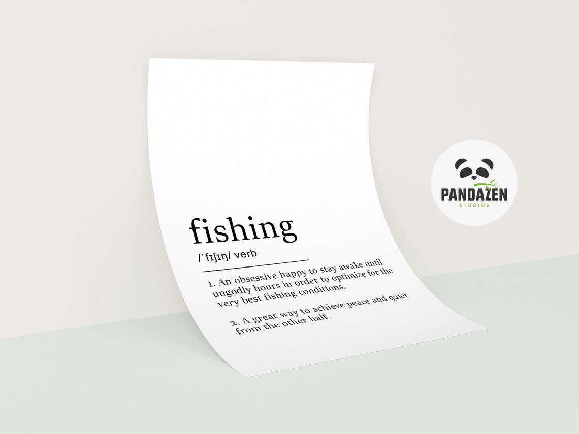 Fishing Definition Quote Poster Bass Fishing Home Art Funny Fishing Poster Course Fishing Outdoor Print Funny Quotes Typography Decor - Image 8