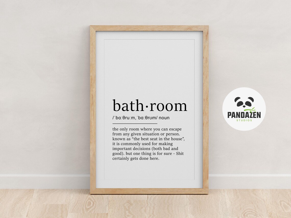 Bathroom Definition Typography Art Print, Funny Decor - Image 5