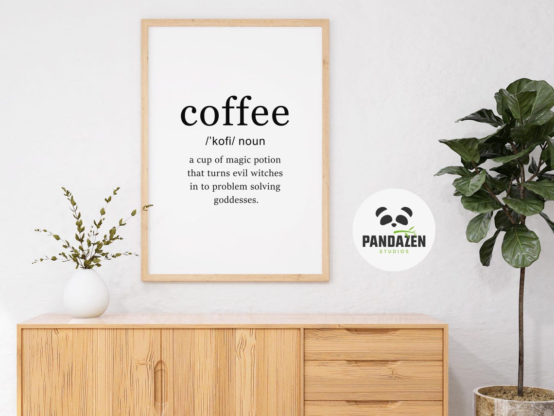 Coffee Magic Potion Funny Dictionary Definition Typography Poster - Image 6