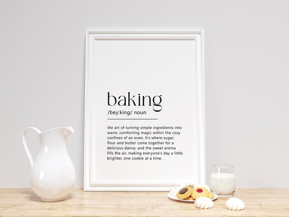 Baking Definition Poster, Baker Mom Holiday Gift