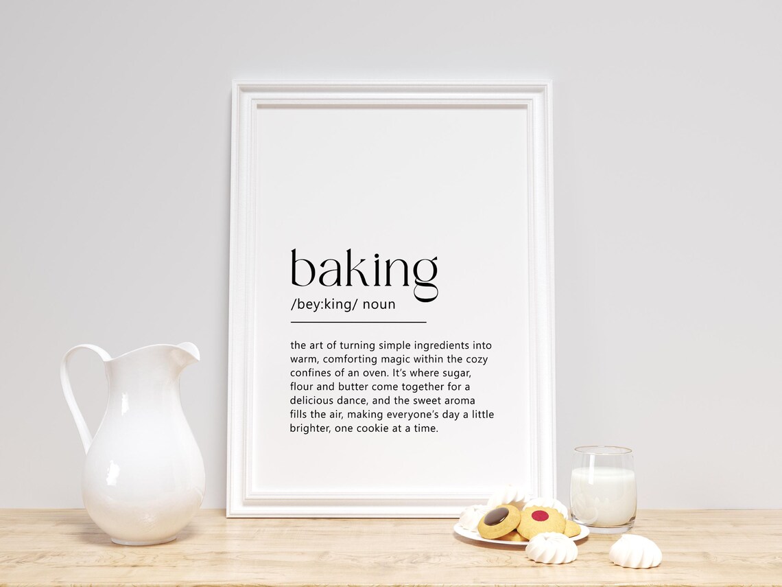 Baking Definition Poster, Baker Mom Holiday Gift