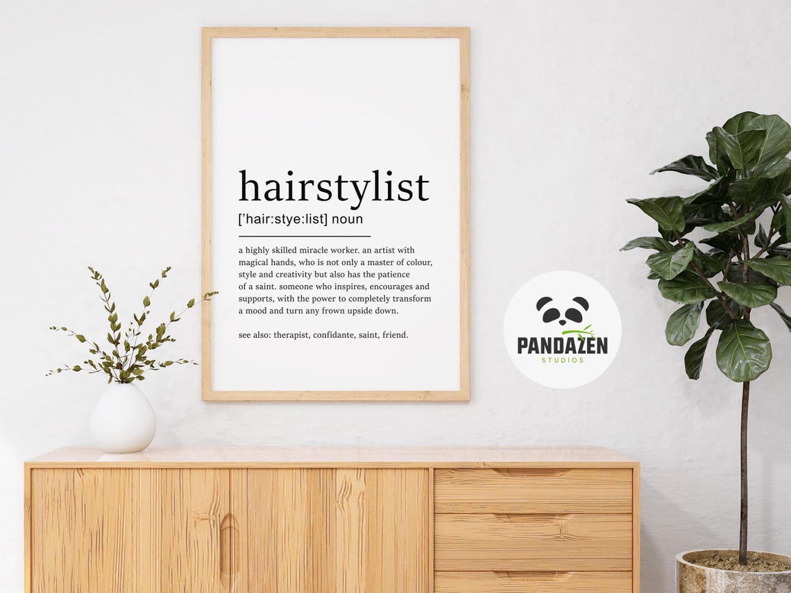 Hairstylist Definition Miracle Worker Saint Funny Dictionary Poster - Image 7