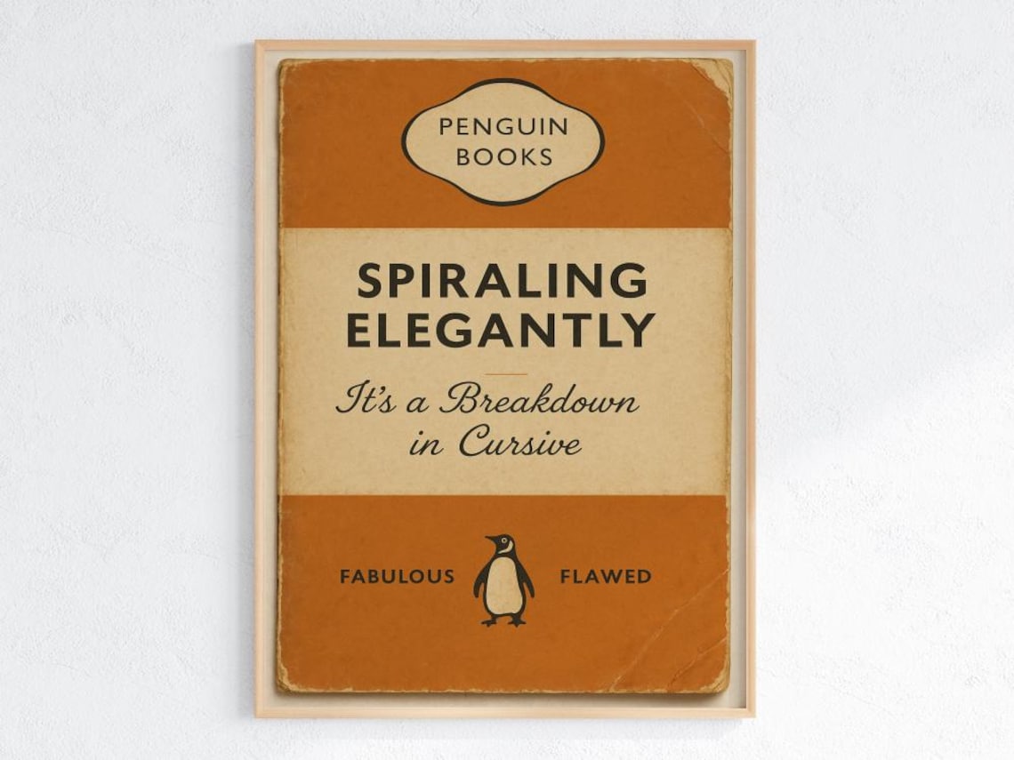 Funny Penguin Book Parody Vintage Poster