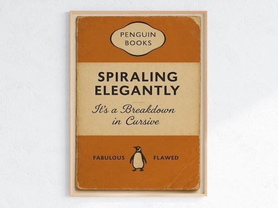 Funny Penguin Book Parody Vintage Poster
