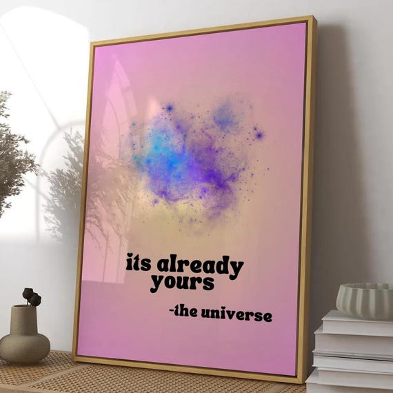 Manifestation Art Print Affirmation Wall Trendy Decor Apartment Poster Boho Home Girly Dorm