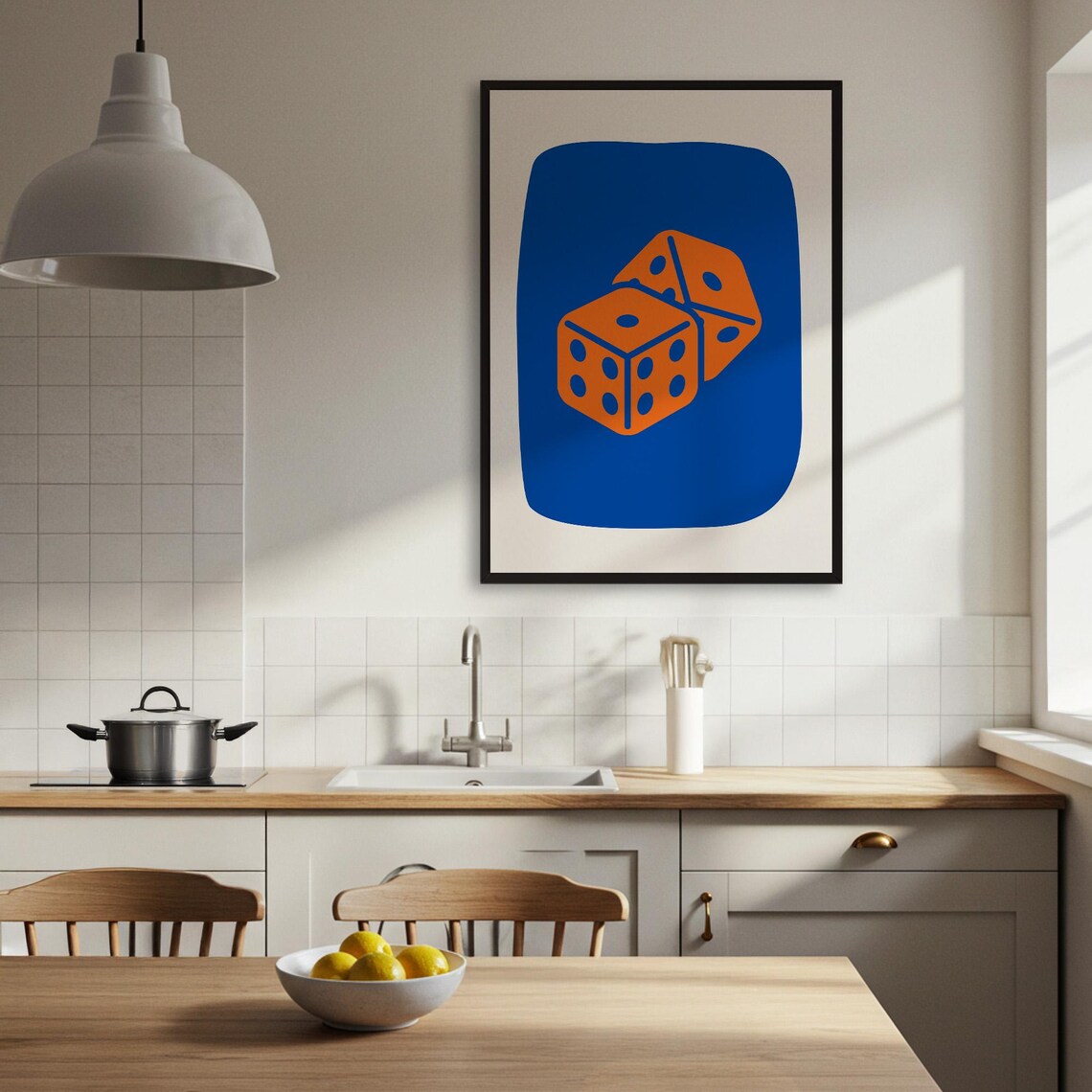Abstract Dice Pop Art, Modern Game Room Decor - Image 3