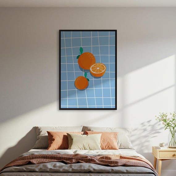 Orange Fruit, Kitchen Wall Decor Poster