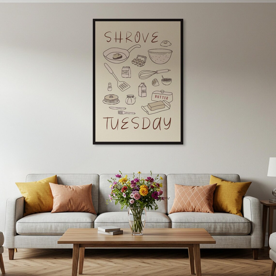Shrove Tuesday Poster, Minimalist Kitchen Wall Art - Image 4